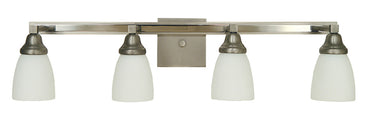 Framburg Mercer 4 - Light Satin Pewter with Polished Nickel Wall Sconce 4784 SP/PN