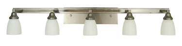 Framburg Mercer 5 - Light Satin Pewter with Polished Nickel Wall Sconce 4785 SP/PN