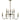 Framburg Nicole 10 - Light Antique Brass with Matte Black Dining Chandelier 4795 AB/MBLACK