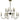 Framburg Nicole 12 - Light Antique Brass with Matte Black Dining Chandelier 4798 AB/MBLACK