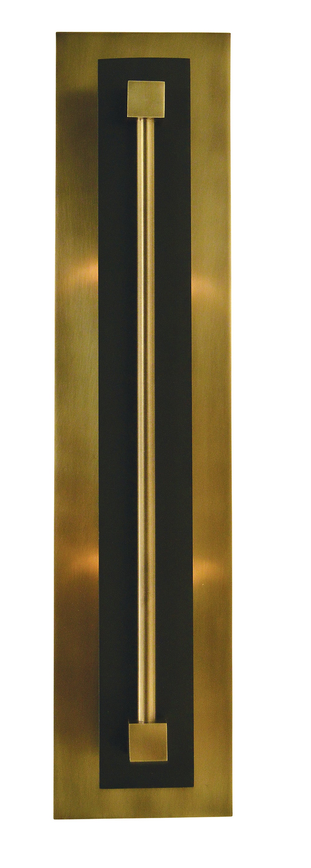 Framburg 2-Light Antique Brass Matte Black Louvre Sconce