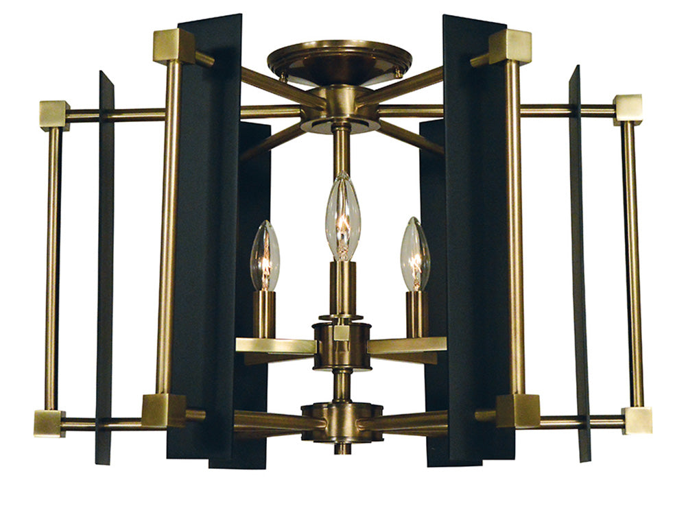 Framburg 5-Light Louvre Flush Mount Semi Flush Mount