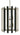 Framburg Louvre 12 - Light Antique Brass with Matte Black Foyer Chandelier 4806 AB/MBLACK