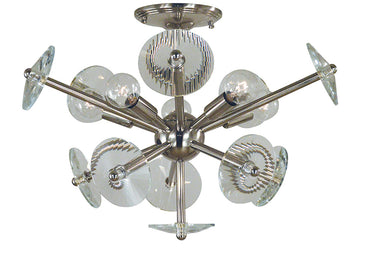 Framburg Apogee 5 - Light Polished Nickel Flush Mount 4812 PN