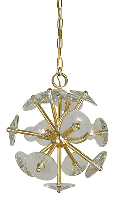 Framburg Apogee 4 - Light Polished Brass Mini Chandelier 4814 PB