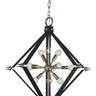 Framburg Axis 11 - Light Polished Nickelwith Matte Black Dining Chandelier 4818 PN/MBLACK