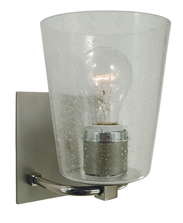 Framburg Mercer 1 - Light Satin Pewter with Polished Nickel Wall Sconce 4851 SP/PN/CS