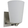 Framburg Mercer 1 - Light Satin Pewter with Polished Nickel Wall Sconce 4851 SP/PN/WH