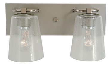 Framburg Mercer 2 - Light Satin Pewter with Polished Nickel Wall Sconce 4852 SP/PN/CS