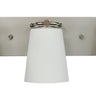 Framburg Mercer 3 - Light Satin Pewter with Polished Nickel Wall Sconce 4853 SP/PN/WH