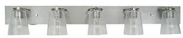 Framburg Mercer 5 - Light Satin Pewter with Polished Nickel Wall Sconce 4855 SP/PN/CS