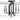 Framburg Symmetry 5 - Light Brushed Nickel with Matte Black Accents Flush Mount 4862 BN/MBLACK