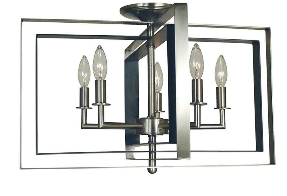 Framburg 5-Light Symmetry Flush Mount Semi Flush Mount