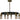 Framburg Felix 8 - Light Antique Brass with Matte Black Dining Chandelier 4889 AB/MBLACK