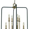 Framburg Boulevard 4 - Light Antique Brass with Matte Black Accents Chandelier 4918 AB/MBLACK