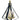 Framburg Ice 4 - Light Satin Brass with Matte Black Accents Mini Chandelier 4924 SB/MBLACK