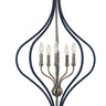 Framburg Boulevard 5 - Light Polished Nickel with Matte Black Accents Chandelier 4950 PN/MBLACK