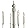 Framburg Lara 4 - Light Satin Pewter with Polished Nickel Accents Chandelier 4954 SP/PN