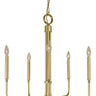 Framburg Lara 5 - Light Satin Brass with Polished Brass Accents Chandelier 4955 SB/PB