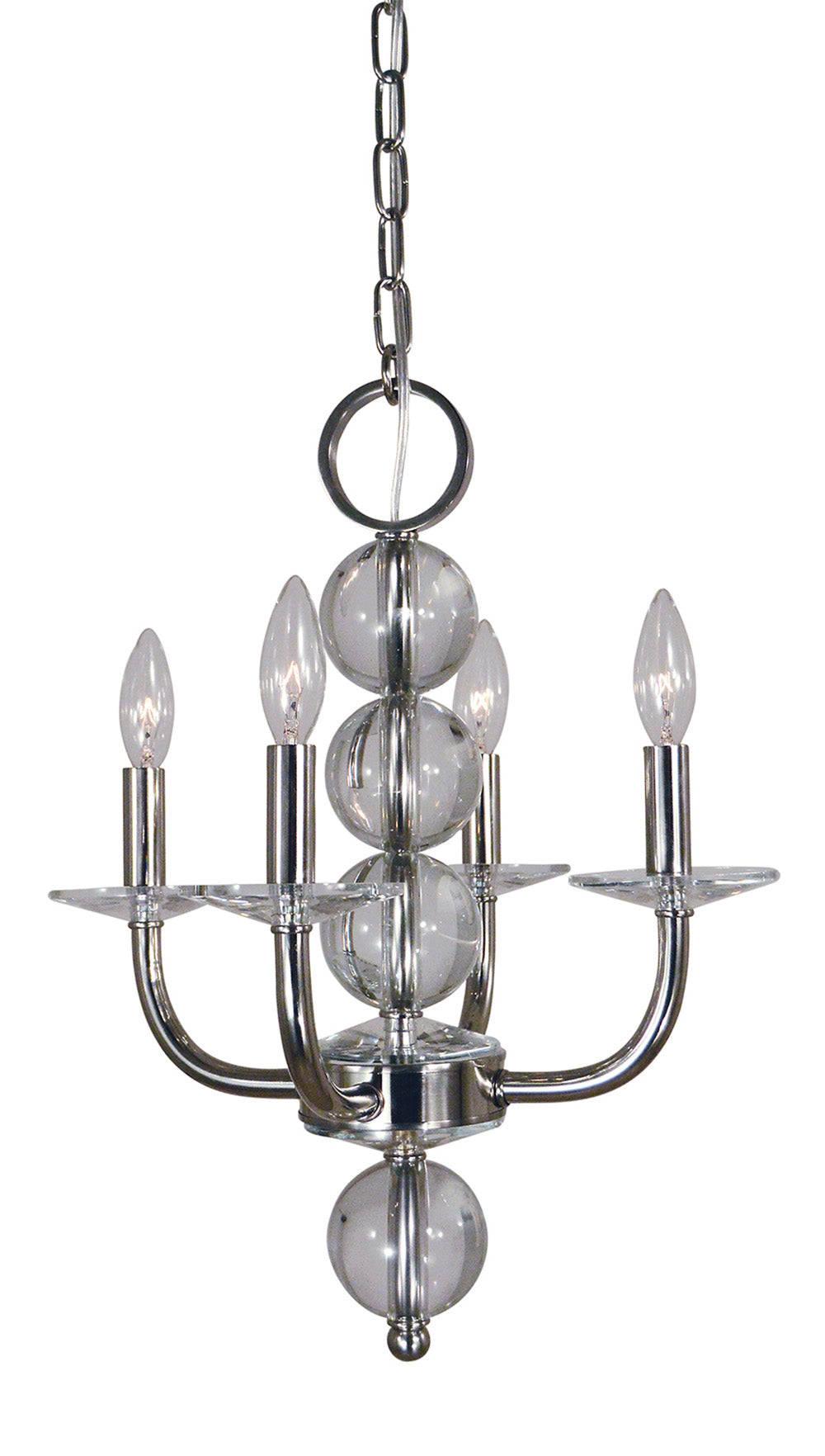 Framburg 4-Light Polished Nickel Glamour Chandelier