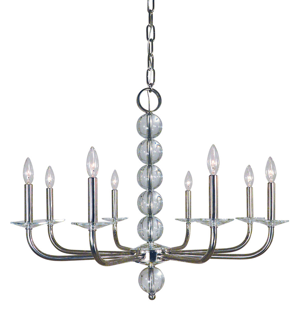 Framburg 8-Light Polished Nickel Glamour Chandelier