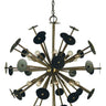 Framburg Apogee 20 - Light Antique Brass with Mahogany Bronze Accents Chandelier 4978 AB/MB