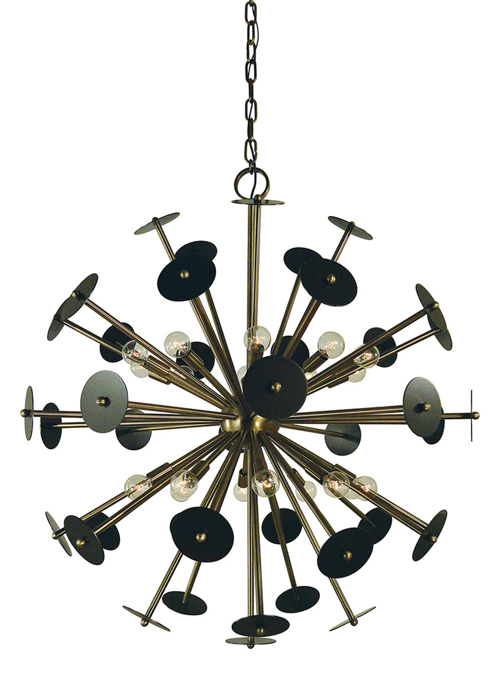 Framburg 20-Light Antique Brass Mahogany Bronze Apogee Chandelier