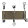 Framburg Fusion 6 - Light Polished Nickel with Matte Black Accents Wall Sconce 5018 PN/MBLACK