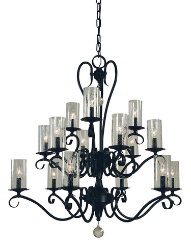Framburg Ilsa 15 - Light Matte Black Chandelier 5027 MBLACK