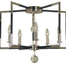 Framburg Felicity 5 - Light Polished Nickel with Matte Black Accents Flush Mount 5040 PN/MBLACK