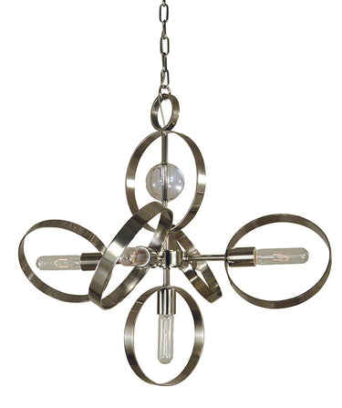 Framburg Copernicus 5 - Light Polished Nickel Chandelier 5064 PN
