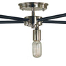 Framburg Nebula 5 - Light Polished Nickel with Matte Black Accents Flush Mount 5082 PN/MBLACK