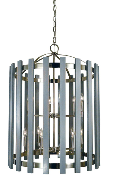 Framburg Arcadia 12 - Light Polished Nickel Foyer Chandelier 5128 PN