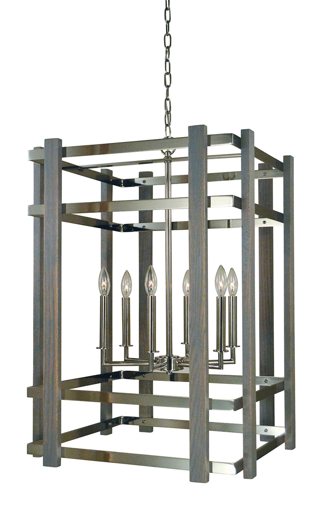 Framburg 6-Light Polished Nickel Arcadia Chandelier