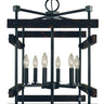 Framburg Rustic Chic 6 - Light Matte Black Dining Chandelier 5276 MBLACK