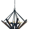 Framburg Rustic Chic 8 - Light Matte Black Dining Chandelier 5288 MBLACK