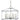 Framburg Isabella 6 - Light Polished Nickel with Matte Black Accents Dining Chandelier 5306 PN/MBLACK