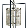Framburg Hannah 10 - Light Brushed Nickel/Matte Black Foyer Chandelier 5338 BN/MBLACK