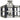 Framburg Metro Artisan 4 - Light Satin Pewter/Matte Black Flush Mount 5342 SP/MBLACK