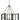 Framburg Metro Artisan 5 - Light Satin Pewter/Matte Black Dining Chandelier 5346 SP/MBLACK