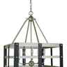 Framburg Metro Artisan 5 - Light Satin Pewter/Matte Black Dining Chandelier 5346 SP/MBLACK