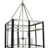 Framburg Metro Artisan 9 - Light Satin Pewter/Matte Black Foyer Chandelier 5349 SP/MBLACK