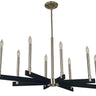 Framburg Jessica 8 - Light Brushed Nickel/Matte Black Dining Chandelier 5352 BN/MBLACK