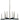Framburg Jessica 10 - Light Brushed Nickel/Matte Black Dining Chandelier 5358 BN/MBLACK