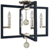Framburg Minimalist Elegant 4 - Light Polished Nickel/Matte Black Flush Mount 5363 PN/MBLACK