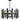 Framburg Modern Farmhouse 6 - Light Matte Black Dining Chandelier 5375 MBLACK