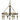 Framburg Felix 7 - Light Antique Brass Dining Chandelier 5380 AB