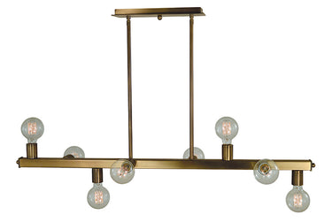 Framburg Heloise 8 - Light Antique Brass Island Chandelier 5381 AB