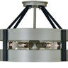 Framburg Orion 6 - Light Satin Pewter/Matte Black Flush Mount 5382 SP/MBLACK
