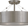 Framburg Oracle 4 - Light Satin Pewter with Polished Nickel Accents Flush Mount 5390 SP/PN